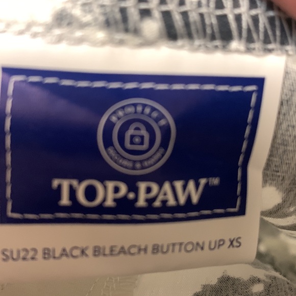 Darling Top Paw Charcoal & White Splattered Shirt Sz XS - Picture 5 of 6